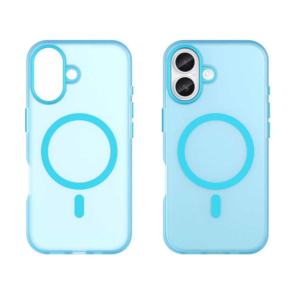 EIDERWOOD iPhone 17 Hybrid Plast Mobil Cover - MagSafe Kompatibel - Mat Gennemsigtig / Blå