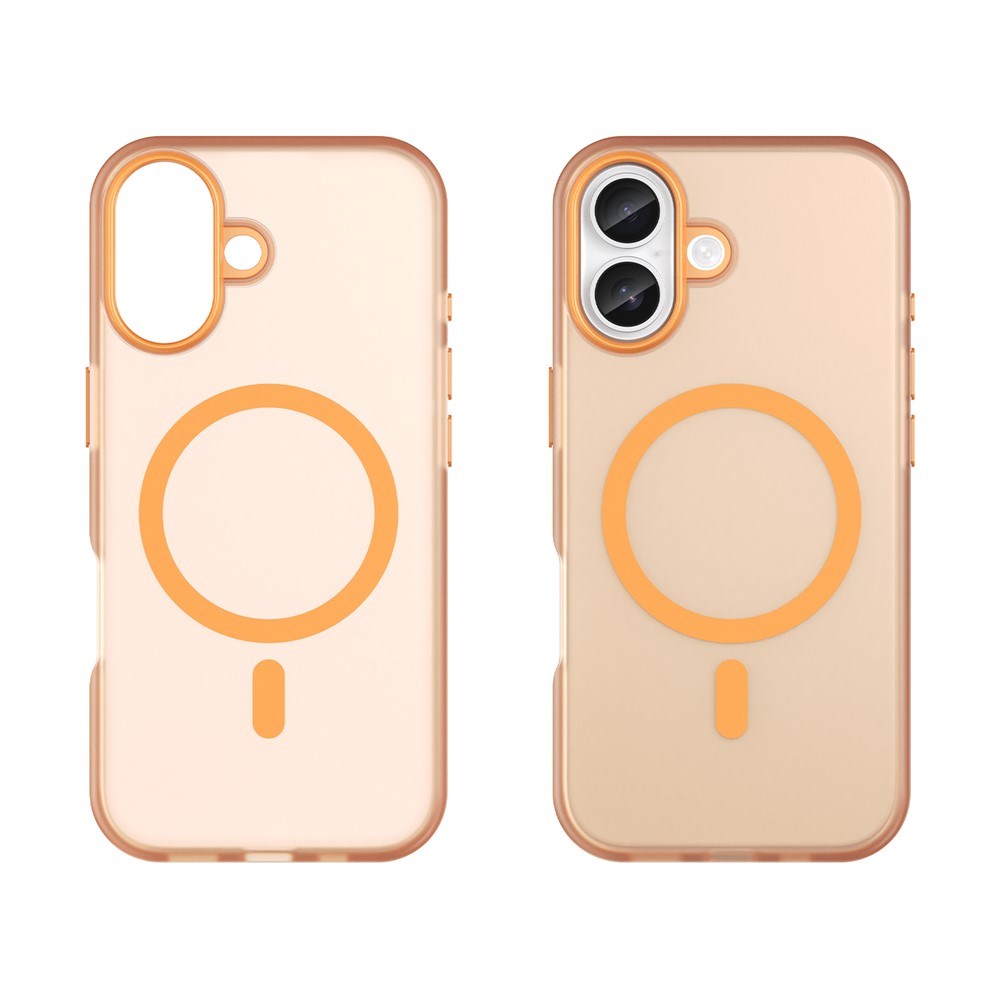 EIDERWOOD iPhone 17 Hybrid Plast Mobil Cover - MagSafe Kompatibel - Mat Gennemsigtig / Orange
