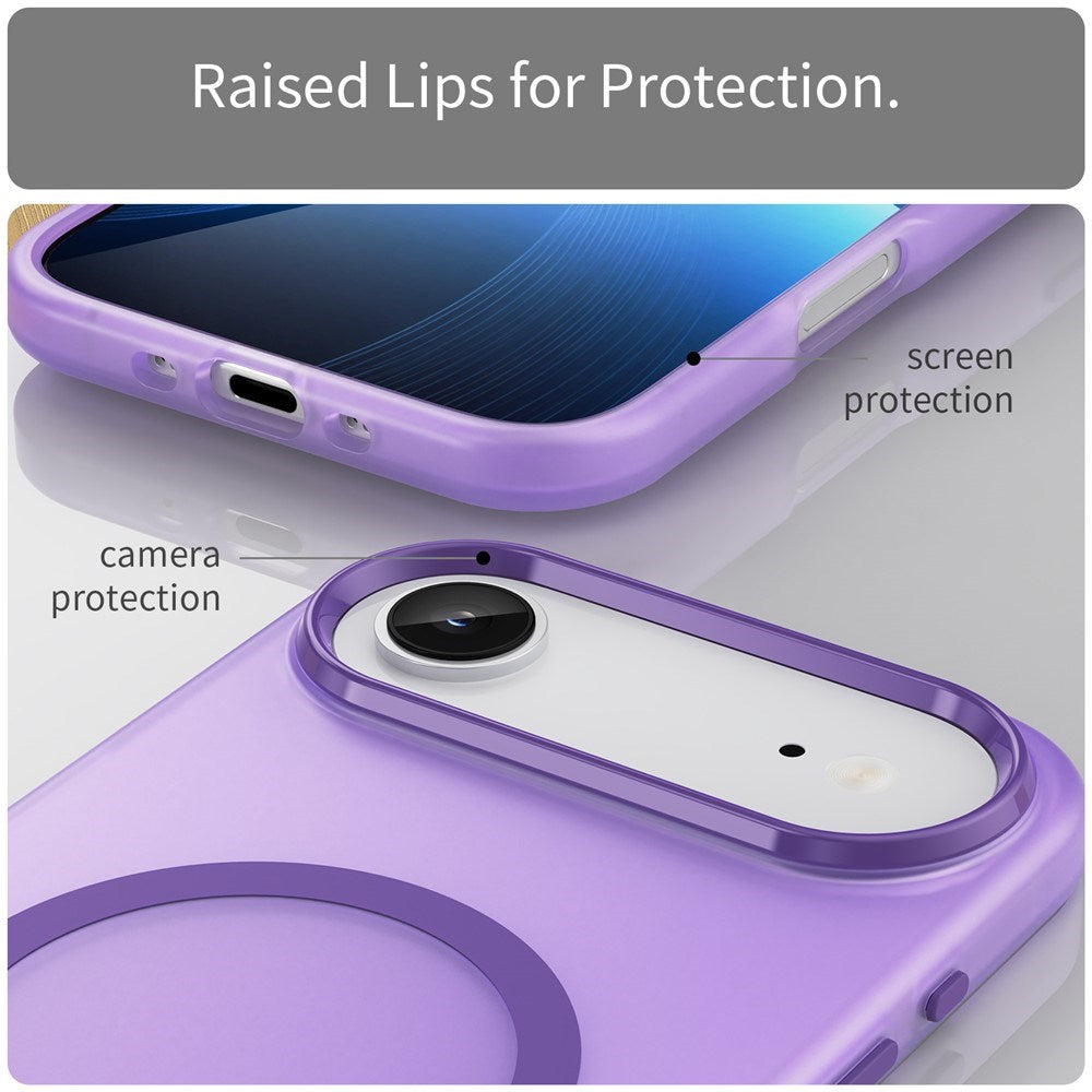 EIDERWOOD iPhone Air Hybrid Plast Mobil Cover - MagSafe Kompatibel - Mat Gennemsigtig / Lilla