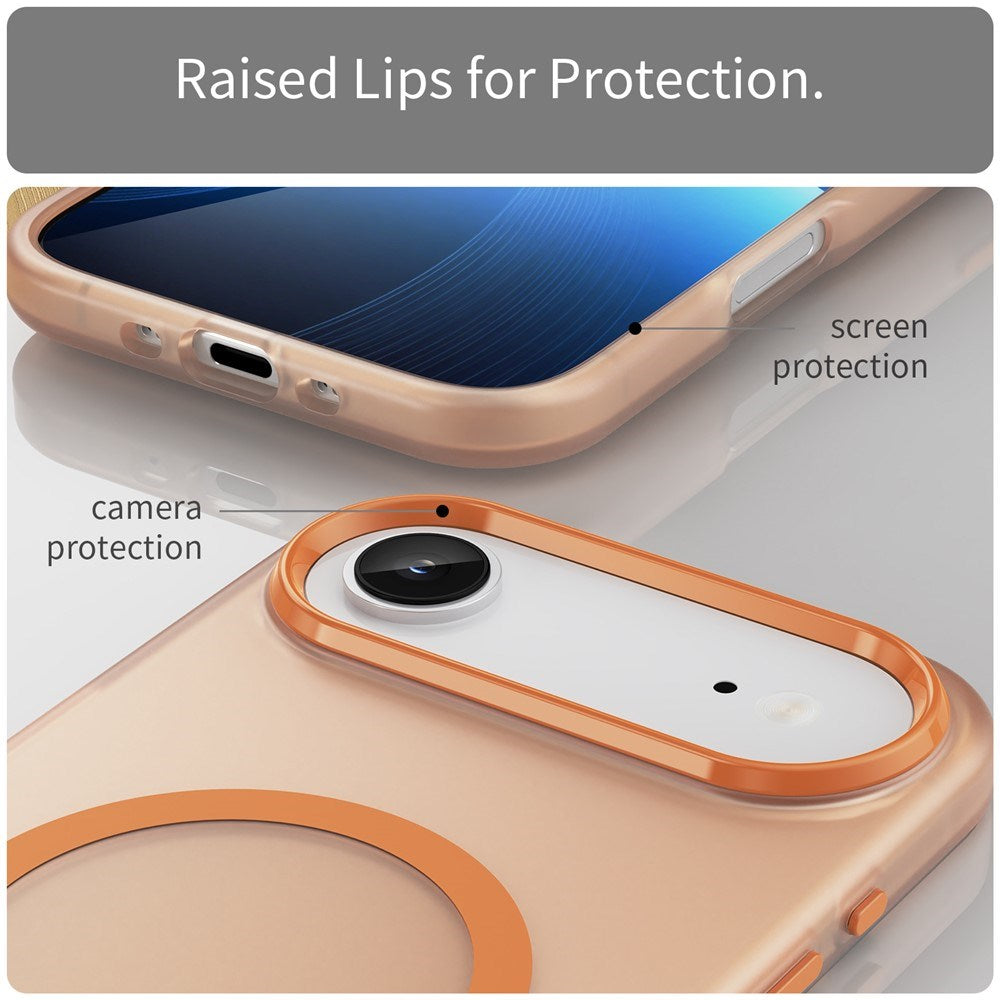 EIDERWOOD iPhone Air Hybrid Plast Mobil Cover - MagSafe Kompatibel - Mat Gennemsigtig / Orange