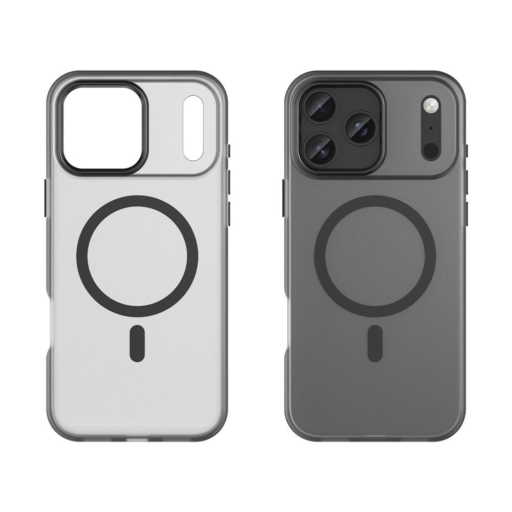 EIDERWOOD iPhone 17 Pro Max Hybrid Plast Mobil Cover - MagSafe Kompatibel - Mat Gennemsigtig / Sort