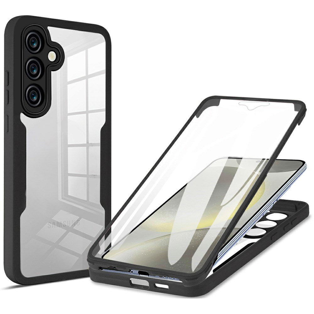 Samsung Galaxy S25 FE - EIDERWOOD 2-i-1 Plastik Cover m. Indbygget Skærmbeskyttelse - Sort