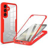 Samsung Galaxy S25 FE - EIDERWOOD 2-i-1 Plastik Cover m. Indbygget Skærmbeskyttelse - Rød