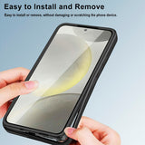 Samsung Galaxy S25 FE - EIDERWOOD 2-i-1 Plastik Cover m. Indbygget Skærmbeskyttelse - Lilla