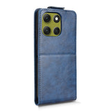 Motorola Moto G86 Power - EIDERWOOD Vertikal Kunstlæder Flip Cover - Kortholder & Ståfunktion - Blå