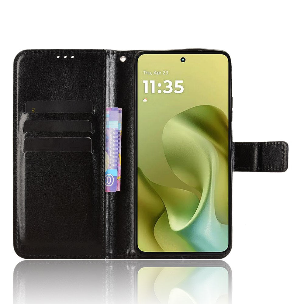 EIDERWOOD Motorola Moto G86 Power Kunstlæder Flip Cover m. Stander & Pung - Sort
