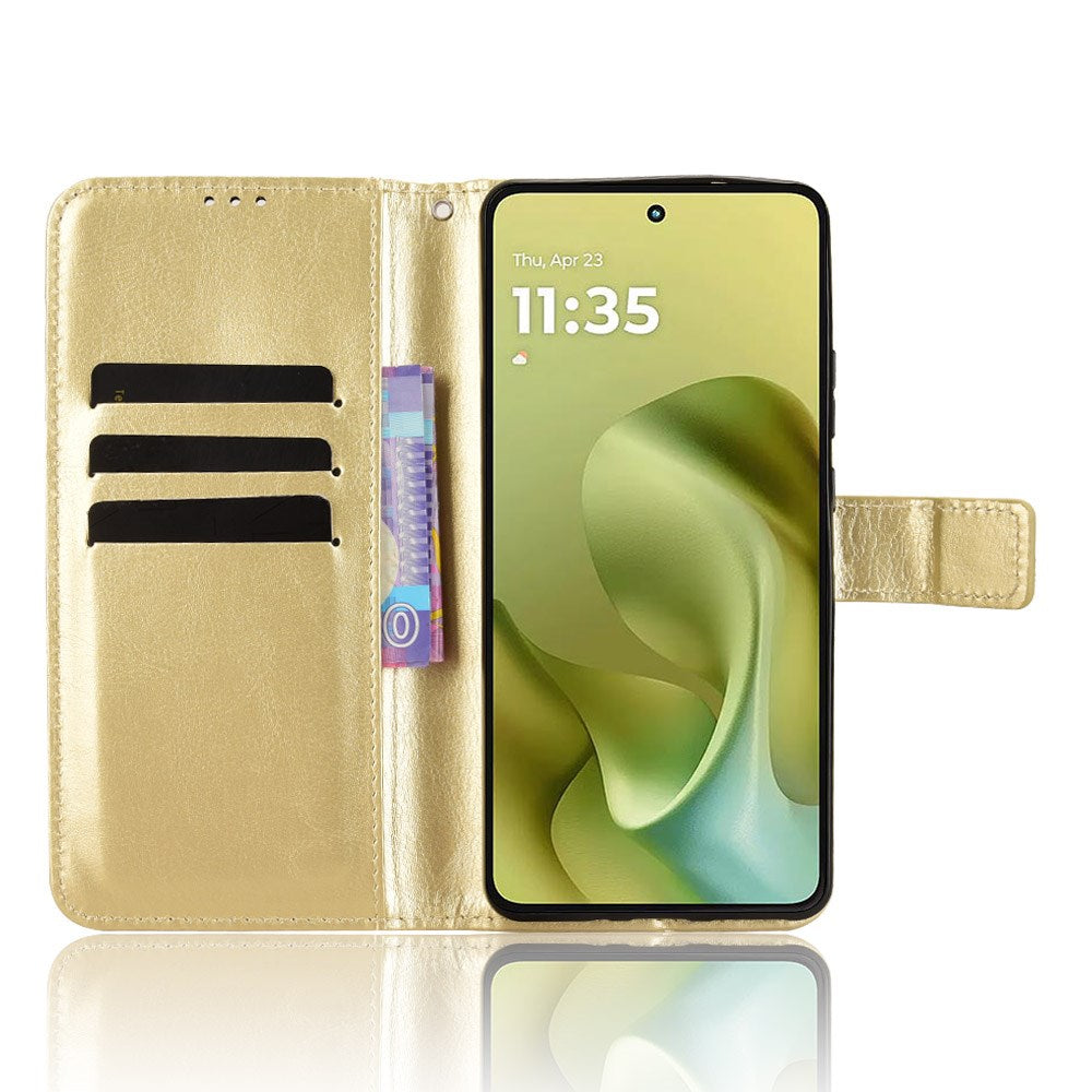 EIDERWOOD Motorola Moto G86 Power Kunstlæder Flip Cover m. Stander & Pung - Guld