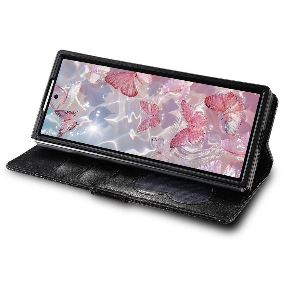 Samsung Galaxy Z Fold7 - EIDERWOOD Glitter Flip Cover m. Pung - Sort