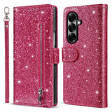 Samsung Galaxy Z Fold7 - EIDERWOOD Glitter Flip Cover m. Pung - Lyserød