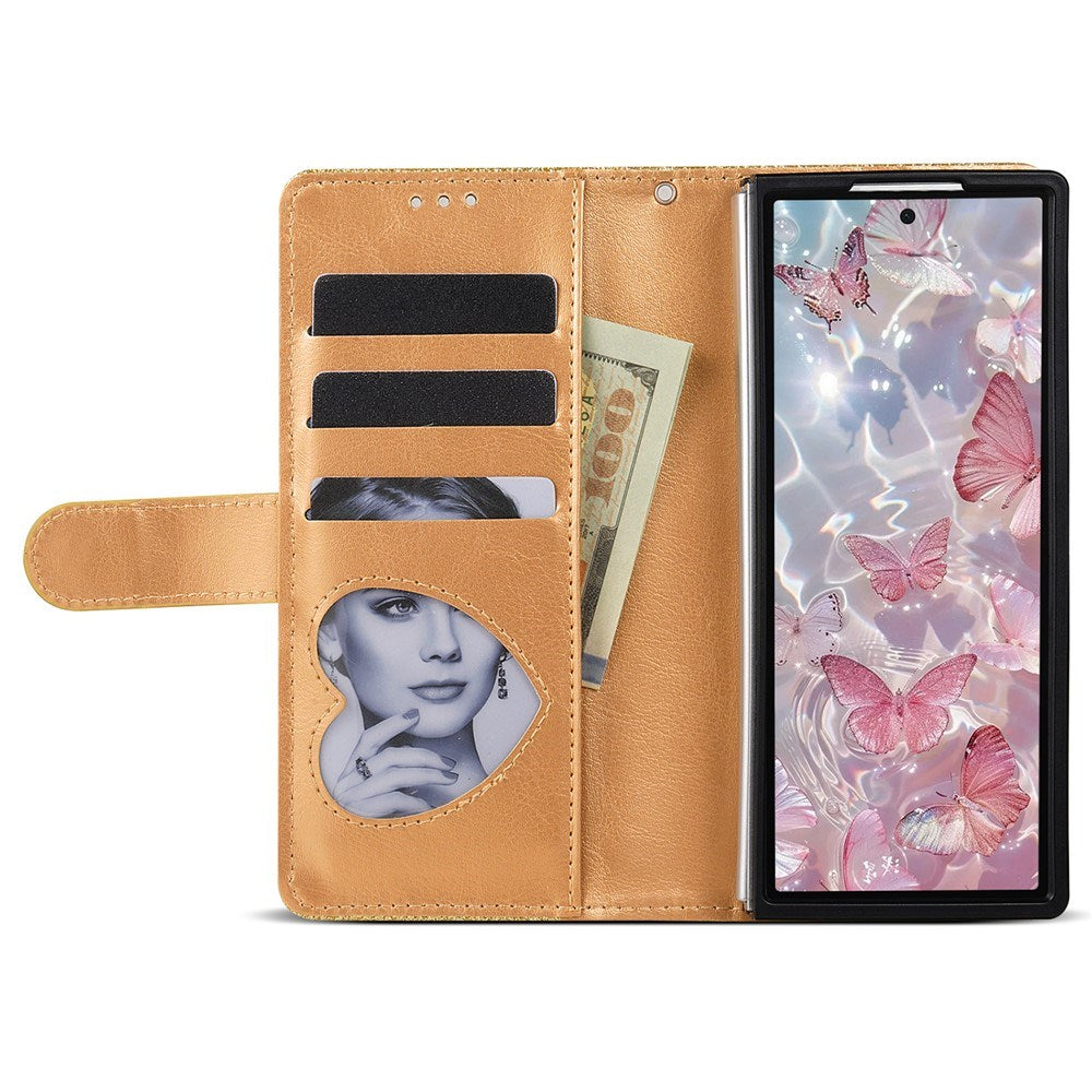 Samsung Galaxy Z Fold7 - EIDERWOOD Glitter Flip Cover m. Pung - Guld