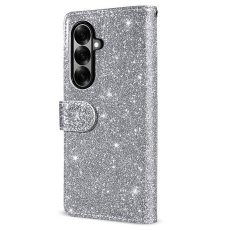 Samsung Galaxy Z Fold7 - EIDERWOOD Glitter Flip Cover m. Pung - Sølv