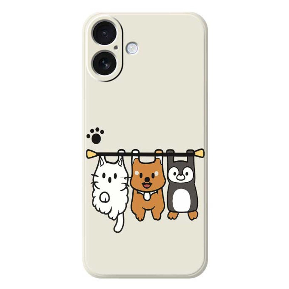iPhone 17 Fleksibelt Plast Cover m. Motiv - Beige