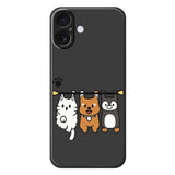 iPhone 17 Fleksibelt Plast Cover m. Motiv - Sort