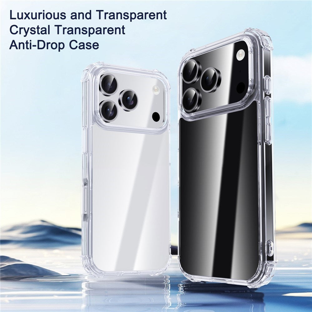 IPAKY iPhone 17 Pro Max Hybrid Mobil Cover m. Forstærkede Hjørner - Gennemsigtig