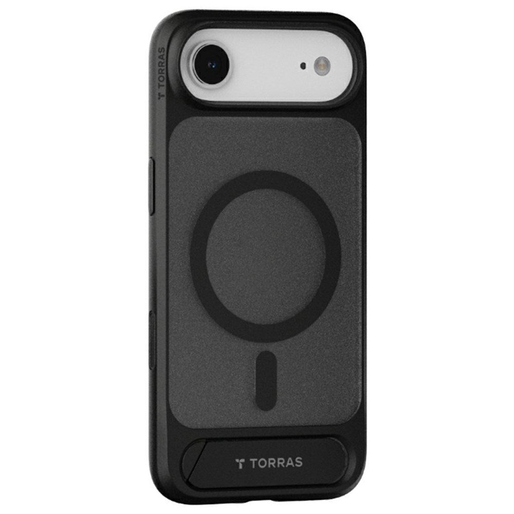 iPhone Air - TORRAS Pstand Hybrid Plastik Cover m. Kickstand - MagSafe Kompatibel - Sort
