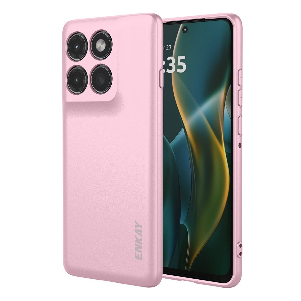 ENKAY Motorola Edge 60 Pro Silikone Mobil Cover - Lyserød