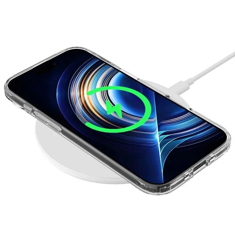 iPhone Air Hybrid Mobil Cover - inkl. 2 x Skærmbeskyttelsesglas - MagSafe Kompatibel - Gennemsigtig / Hvid