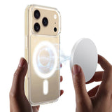 iPhone 17 Pro Max Hybrid Mobil Cover - inkl. 2 x Skærmbeskyttelsesglas - MagSafe Kompatibel - Gennemsigtig / Hvid
