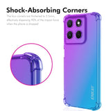 Motorola Moto G86 Power - ENKAY Stødabsorberende Fleksibelt Plastik Cover - Blå / Lyserød