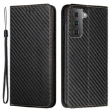 Samsung Galaxy S23 Carbon Flip Cover m. Pung & Kickstand - Sort