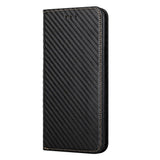 Samsung Galaxy S23 Carbon Flip Cover m. Pung & Kickstand - Sort