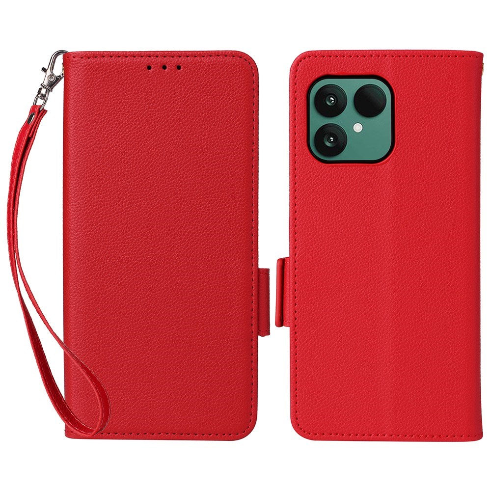 EIDERWOOD Fairphone (Gen. 6+ / Gen. 6) Flip Cover m. Strop & Ståfunktion - Rød