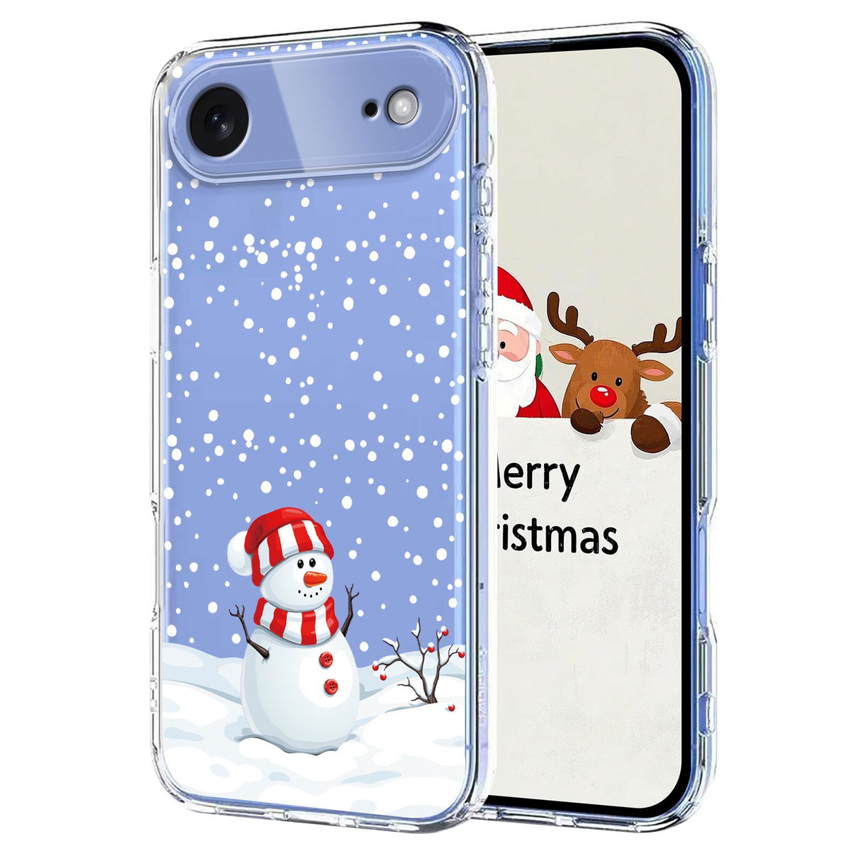 EIDERWOOD iPhone Air Fleksibelt Plast Jule Mobil Cover - Gennemsigtig / Snemand