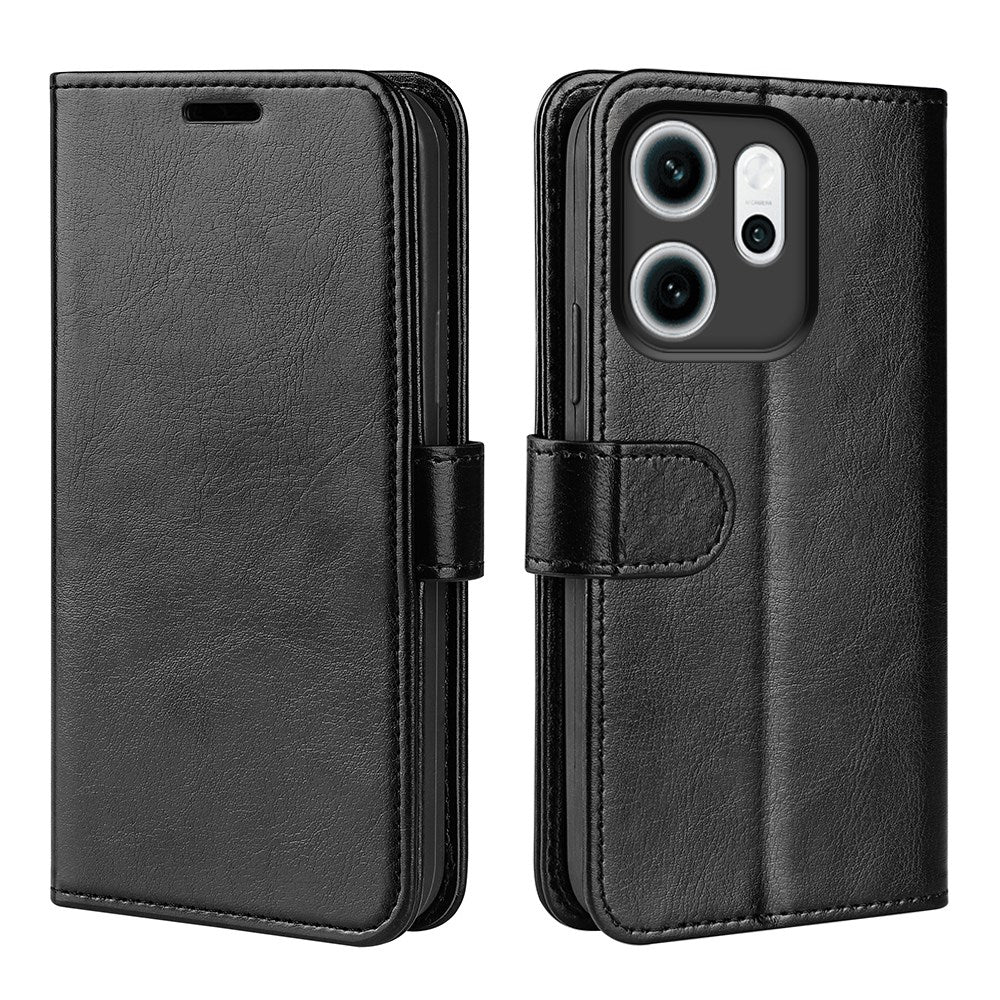 Oppo Reno14 F (5G) EIDERWOOD Kunstlæder Mobil Cover m. Kortholder - Sort