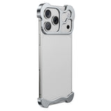 iPhone 17 Pro Max 2-i-1 Metal Bumper Cover - Sølv