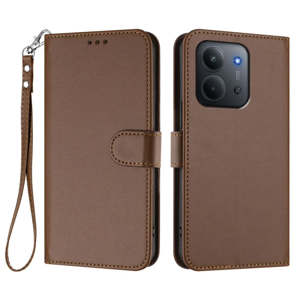 Xiaomi Redmi 15C (5G) / (4G) EIDERWOOD Flipcover m. Indbygget Kortholder & Ståfunktion - Brun
