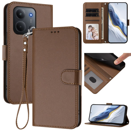 Xiaomi Redmi 15C (5G) / (4G) EIDERWOOD Flipcover m. Indbygget Kortholder & Ståfunktion - Brun