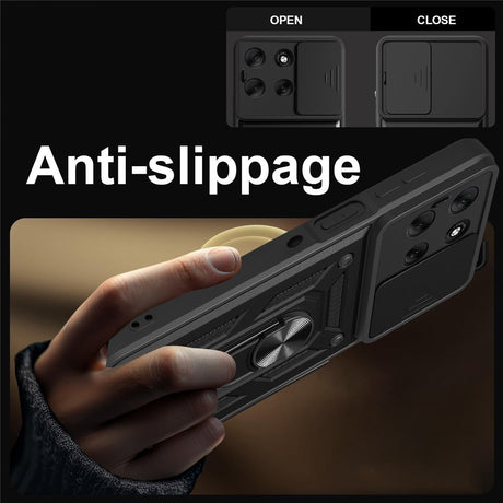 Motorola Moto G56 - EIDERWOOD Hybrid Håndværker Cover m. Kickstand & Cam Slider - Grøn