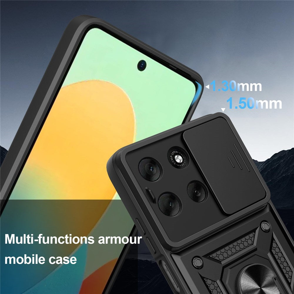 Motorola Moto G56 - EIDERWOOD Hybrid Håndværker Cover m. Kickstand & Cam Slider - Blå