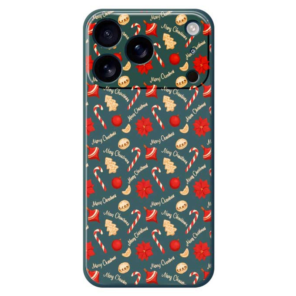 EIDERWOOD iPhone 17 Pro Jule Mobilcover - Fleksibelt Plastik - Juleslik / Grøn