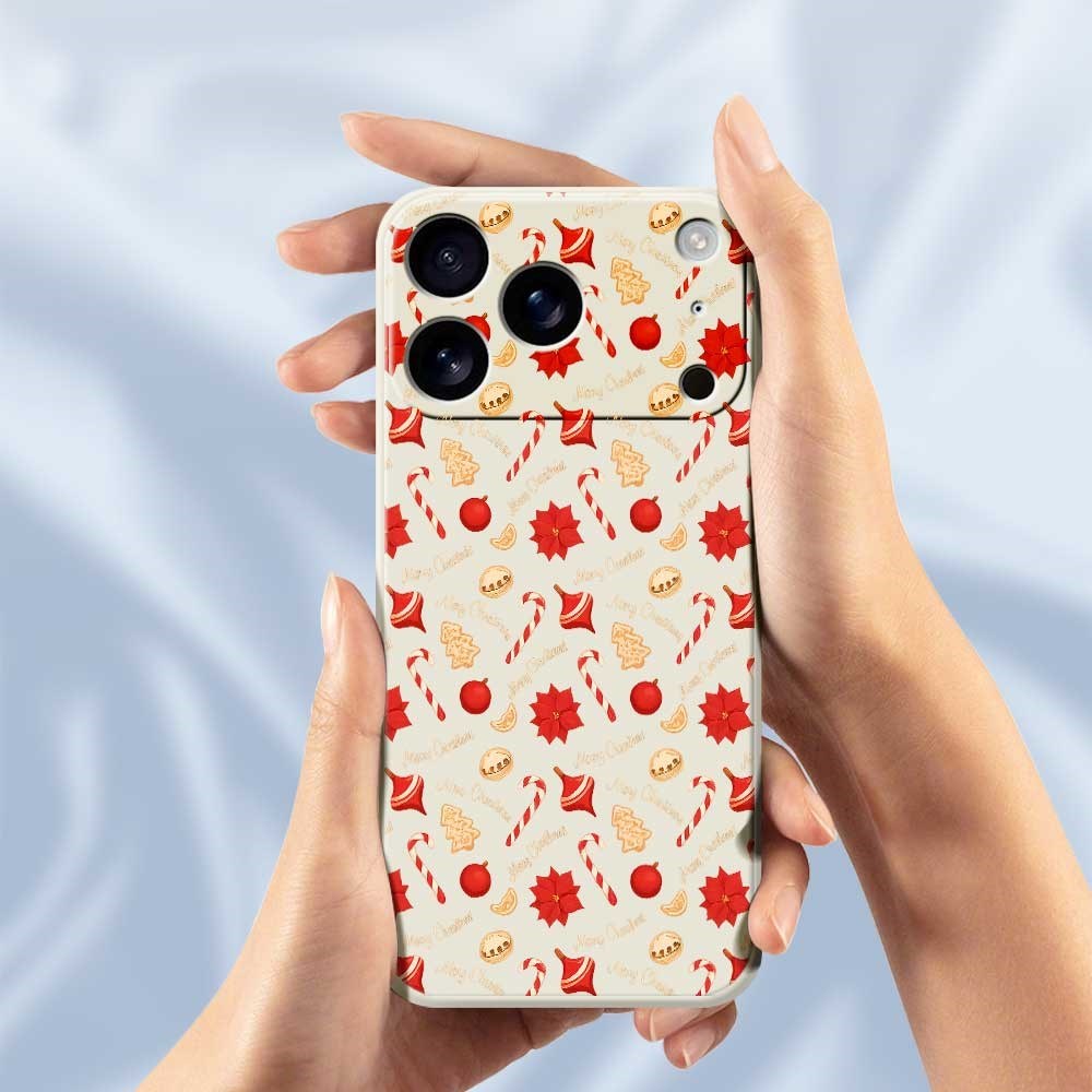 EIDERWOOD iPhone 17 Pro Max Jule Mobilcover - Fleksibelt Plastik - Juleslik / Beige