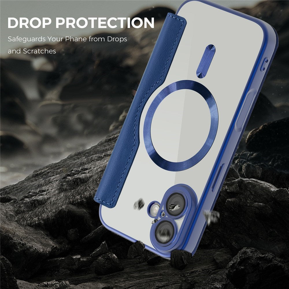 EIDERWOOD iPhone 17 Flip Mobil Cover m. Gennemsigtig Bagside - MagSafe Kompatibel - Mørkeblå