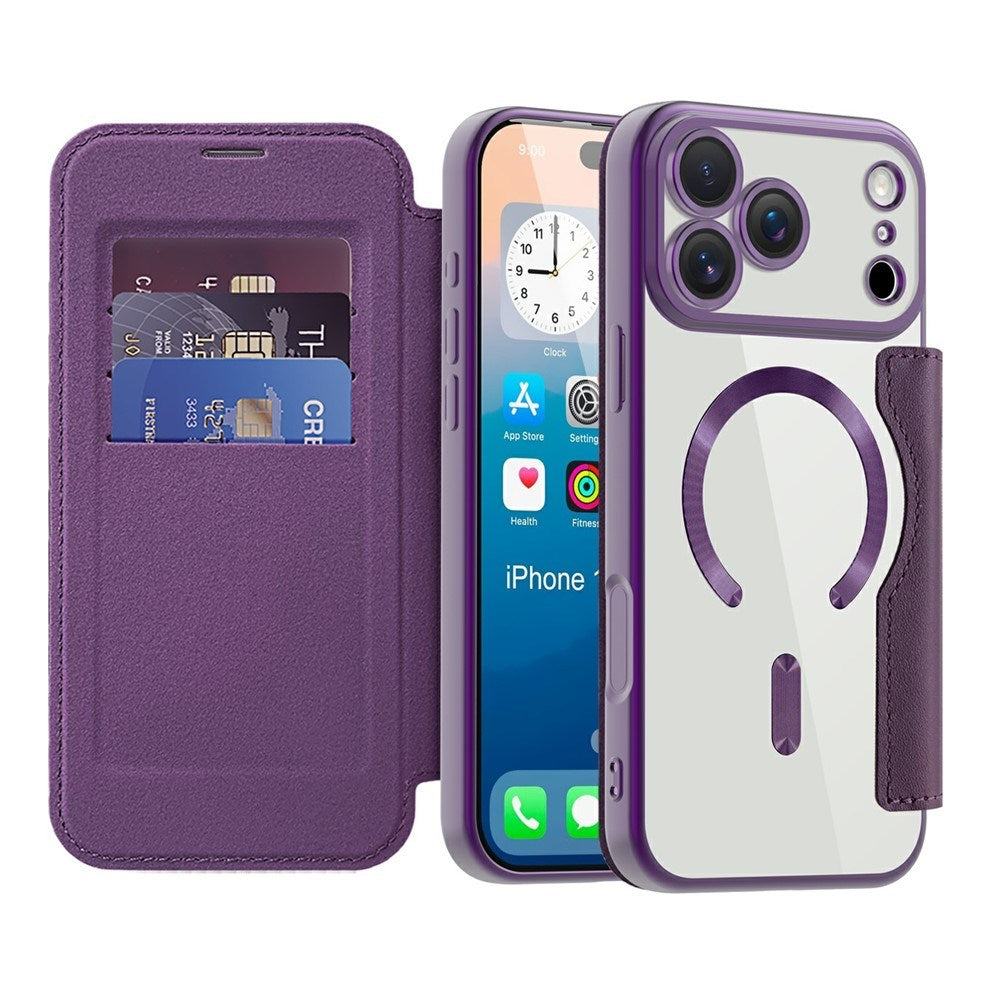 EIDERWOOD iPhone 17 Pro Flip Mobil Cover m. Gennemsigtig Bagside - MagSafe Kompatibel - Lilla