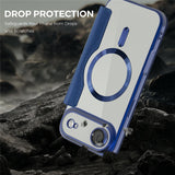 EIDERWOOD iPhone Air Flip Mobil Cover m. Gennemsigtig Bagside - MagSafe Kompatibel - Mørkeblå