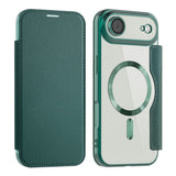 EIDERWOOD iPhone Air Flip Mobil Cover m. Gennemsigtig Bagside - MagSafe Kompatibel - Grøn
