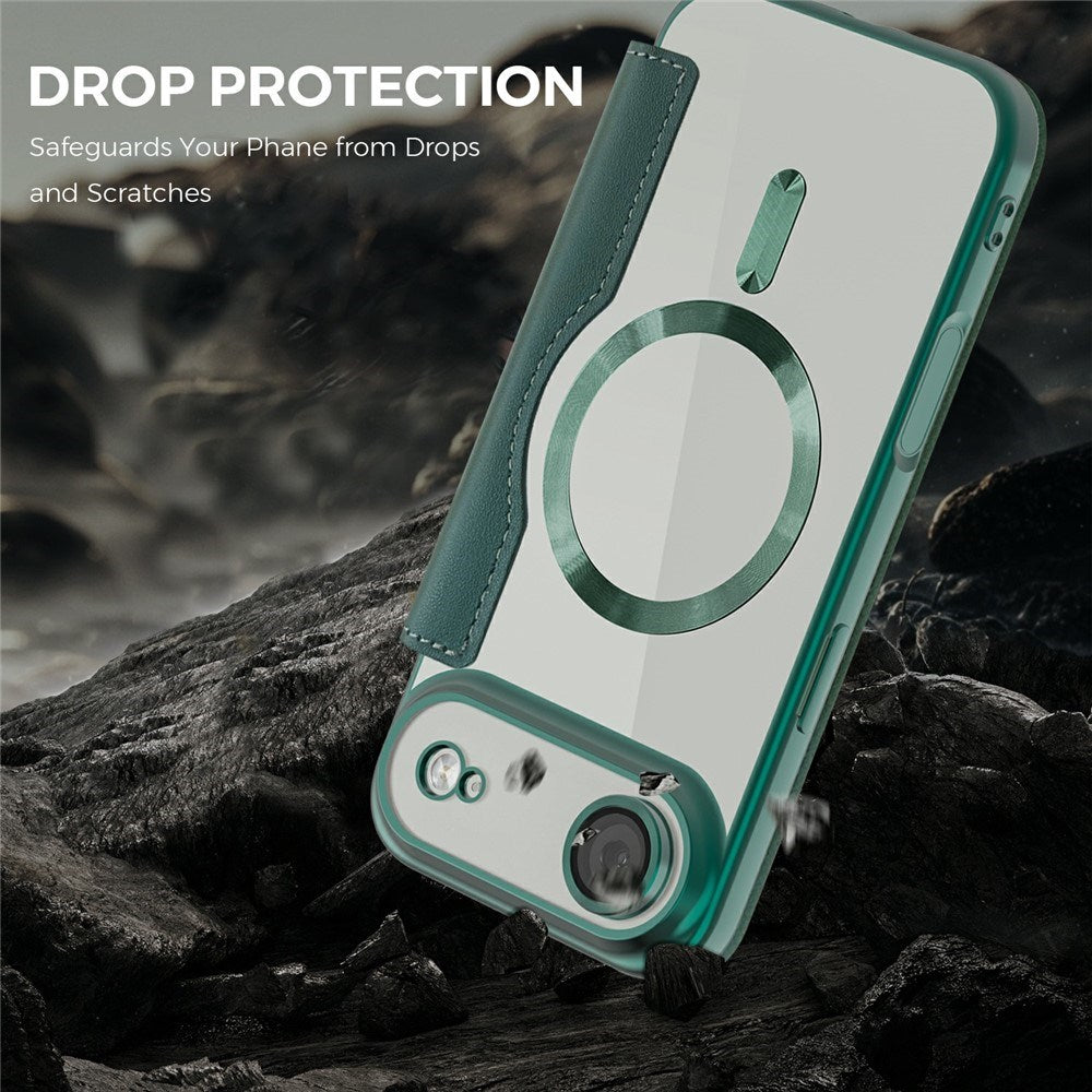 EIDERWOOD iPhone Air Flip Mobil Cover m. Gennemsigtig Bagside - MagSafe Kompatibel - Grøn