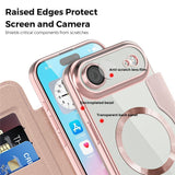 EIDERWOOD iPhone Air Flip Mobil Cover m. Gennemsigtig Bagside - MagSafe Kompatibel - Lyserød