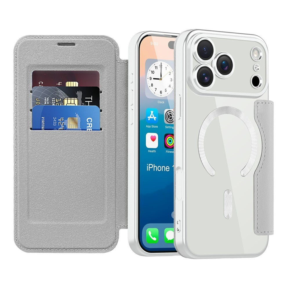 EIDERWOOD iPhone 17 Pro Max Flip Mobil Cover m. Gennemsigtig Bagside - MagSafe Kompatibel - Grå