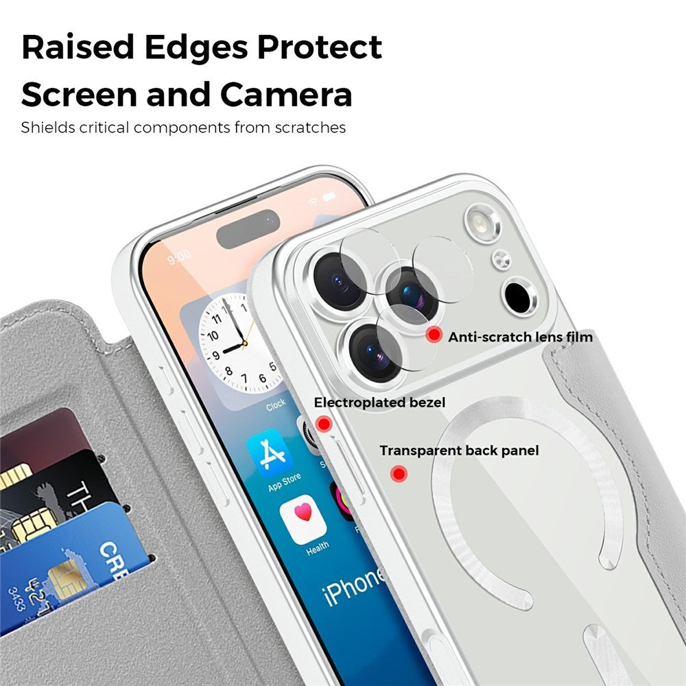 EIDERWOOD iPhone 17 Pro Max Flip Mobil Cover m. Gennemsigtig Bagside - MagSafe Kompatibel - Grå