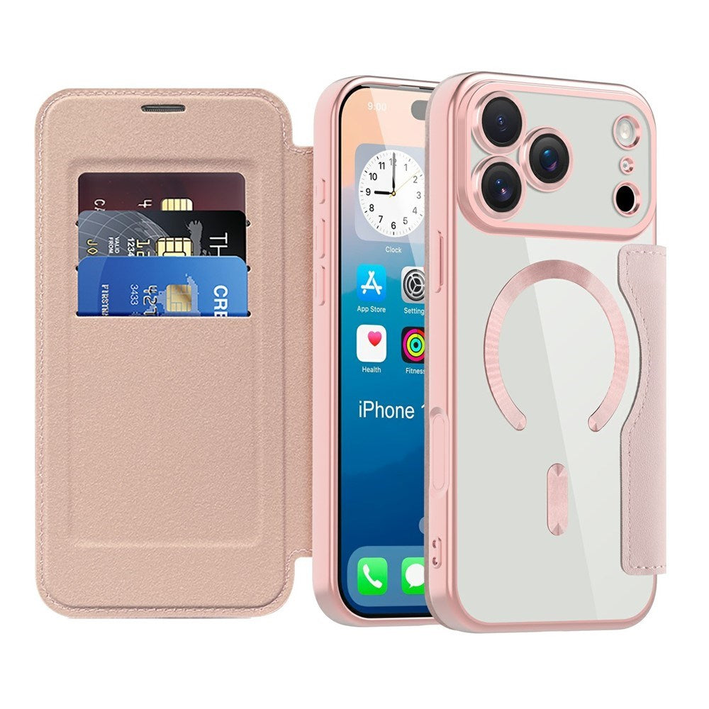 EIDERWOOD iPhone 17 Pro Max Flip Mobil Cover m. Gennemsigtig Bagside - MagSafe Kompatibel - Lyserød