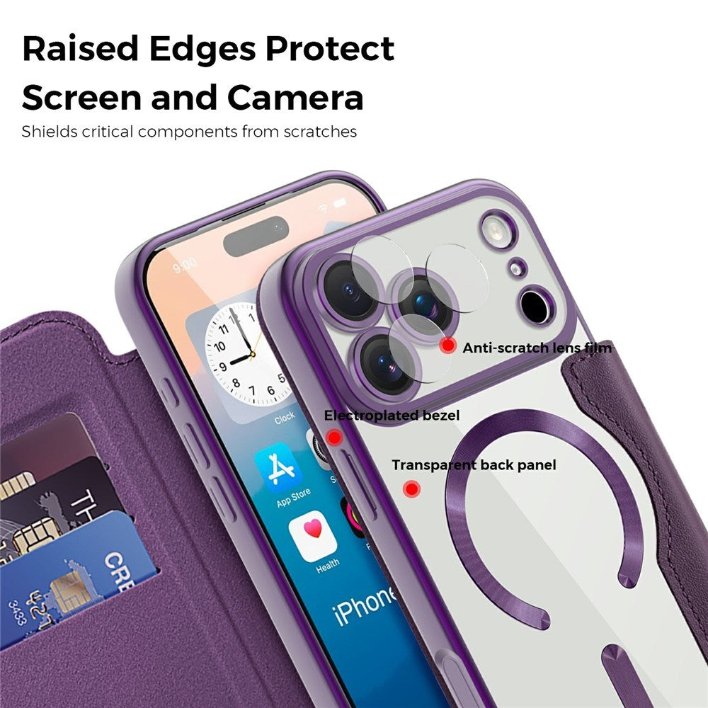 EIDERWOOD iPhone 17 Pro Max Flip Mobil Cover m. Gennemsigtig Bagside - MagSafe Kompatibel - Lilla