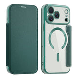 EIDERWOOD iPhone 17 Pro Max Flip Mobil Cover m. Gennemsigtig Bagside - MagSafe Kompatibel - Grøn