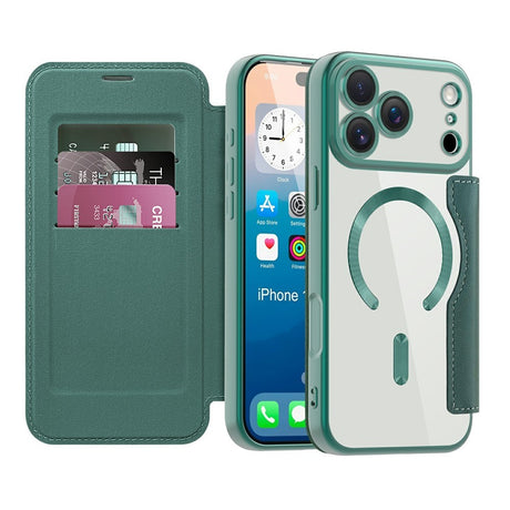 EIDERWOOD iPhone 17 Pro Max Flip Mobil Cover m. Gennemsigtig Bagside - MagSafe Kompatibel - Grøn