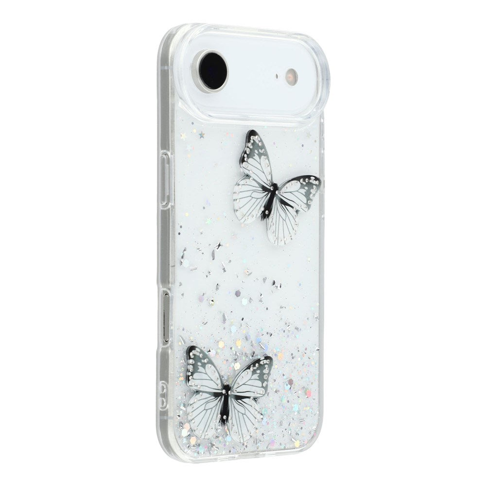 EIDERWOOD iPhone Air Fleksibelt Plastik Mobil Cover m. Sommerfugle - Gennemsigtig