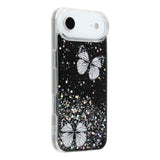 EIDERWOOD iPhone Air Fleksibelt Plastik Mobil Cover m. Sommerfugle - Gennemsigtig / Sort