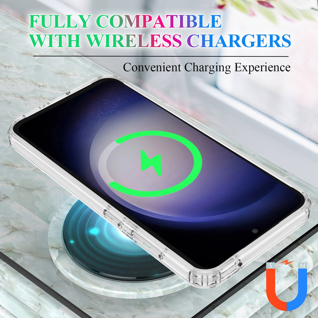 EIDERWOOD Samsung Galaxy S25 FE Hybrid Plastik Mobil Cover - MagSafe Kompatibel - Gennemsigtig / Hvid